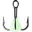 VMC Glow Resin Treble Hook, Black Nickel, 1x, Glow, Size 6, Pack Of 2, GRT6GLPP