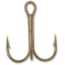 VMC Treble Hook with Cut Point, Forged, Round Bend Heavy Wire, Bronze, Size 4, 9 Per Pack, 9650BZ#4PP