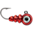 VMC Tungsten Larv Eye Jig, 1/32 oz, #12HK, Glow Metallic Red, 2pk, TLEJ132GMR