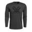 Vortex Men's Solid VTX Logo LS, Charcoal Heather, XL 219049-CHH-XL