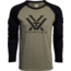 Vortex Raglan Core Logo Long Sleeve T-Shirt - Mens, Military Heather, Extra Large, 220-49-MIHXL