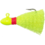 Wahoo Fishing Products Wahoo Egg Head Pompano Jig, 1/4 oz, 1/0 Hook, Hand-tied Nylon,Chartreuse, 3/Bag, WAH-PPJ14-10