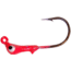Wahoo Fishing Products Wahoo JerkJig Jighead 1/4 oz, 3/0 Black Nickel Hook Orange Silver Flake, 4/Card, WAH-JJ14-8S
