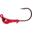 Wahoo Fishing Products Wahoo JerkJig Jighead 1/4 oz, 3/0 Black Nickel Hook, Red Silver Flake, 4/Card, WAH-JJ14-9S