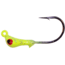Wahoo Fishing Products Wahoo JerkJig Jighead 1/8 oz, 2/0 Black Nickel Hook Chartreuse Silver Flake, 4/Card, WAH-JJ18-10S
