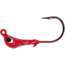 Wahoo Fishing Products Wahoo JerkJig Jighead 1/8 oz, 2/0 Black Nickel Hook, Red Silver Flake, 4/Card, WAH-JJ18-9S