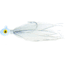 Wahoo Fishing Products Wahoo Saltwater FlashN Bucktail Jig 1/4oz Wht Wedge Style Head Painted Dbl Eye, WAH-SFB14-1