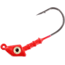 Wahoo Fishing Products Wahoo Salty Flats Jighead, 1/8 oz, 3/0 Hook, Red 4/Card, WAH-SFH18-9