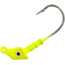 Wahoo Fishing Products Wahoo Salty Flats Jighead, 3/16 oz, 3/0 Hook Chartreuse, 4/Card, WAH-SFH316-10