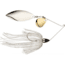War Eagle Nickel Frame Tandem Willow Spinnerbait, White Silver, 3/8in, WE38NT01S