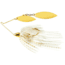 War Eagle Screaming Eagle Spinnerbait 1/2, Double Willow, Gold Frame, White Gold, WE12SEGW01G