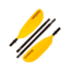 Werner Skagit FG Straight Shaft STD Paddle, 4 piece, Yellow, 230 cm SG 4 F11-YEL-230 cm