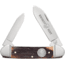 Whiskey Bent Knives Canoe Folding Knife, Spear & Pen Blades, 440 Steel Blade, 3.63in Closed Length, Natural Bone Handle, Sawmill, WB12-24