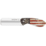 Whiskey Bent Knives Catch Pin Lock Patriot 2.91in Folding Knife, Satin Blade, Castrating, Acrylic Handle, WB65-01
