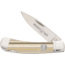 Whiskey Bent Knives Lock Blade Folding Knife, Single Clip Point, 440 Steel Blade, 3.75in Closed Length, Acrylic Handle, Burlap, WB13-36
