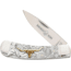 Whiskey Bent Knives Lock Blade Folding Knife, Single Clip Point, 440 Steel Blade, 3.75in Closed Length, Acrylic Handle, Toro, WB13-22