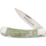 Whiskey Bent Knives Lock Blade Folding Knife, Single Clip Point, 440 Steel Blade, 3.75in Closed Length, Natural Bone Handle, Ivy, WB13-30