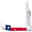 Whiskey Bent Knives Mini Hunter Folding Knife, Single Clip, 440 Steel Blade, 2.75in Closed Length, Acrylic Handle, God Bless Texas, WB14-02