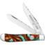 Whiskey Bent Knives Trapper Filework Folding Knife, Clip Point &amp; Spey Blades, 440 Steel Blade, 4.125in Closed Length, Acrylic Handle, Copper Canyon, WB15F-40
