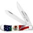 Whiskey Bent Knives Trapper Folding Knife, Slip Joint, 440 Steel Blade, 4.125in Closed Length, Acrylic Handle, Heritage, WB11-35