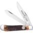 Whiskey Bent Knives Trapper Folding Knife, Slip Joint, 440 Steel Blade, 4.125in Closed Length, Natural Bone Handle, Sawmill, WB11-24