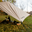 White Duck Sunshade Tarp 330 w/ Poles, 13ft x 13ft/4 x 4 m, SS-4x4-WR