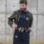 White Duck Work Apron, Black, WWD-001