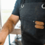 White Duck Work Apron, Black, WWD-001