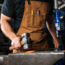 White Duck Work Apron, Brown, WWD-002