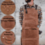 White Duck Work Apron, Brown, WWD-002