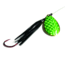Wicked Lures Snelled Spinner, Number 6 Blade Black/Green, KK Black-Green 6