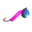 Wicked Lures Snelled Spinner, Number 6 Blade, Pink/Blue, KK Pink-Blue 6