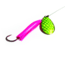 Wicked Lures Snelled Spinner, Number 6 Blade Pink/Chartreuse, KK Pink-Chart 6