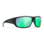 Wiley X WX Omega Sunglasses, Matte Black Frame, Captivate Polarized Green Mirror Lens, ACOME22
