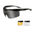 Wiley X WX Talon Sunglasses, Matte Black Frame, Smoke/Clear/Light Rust Lenses CHTAL2