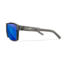 Wiley X WX Trek Sunglasses, Gloss Crystal Dark Grey Frame, Captivate Polarized Blue Mirror Lens, AC6TRK09