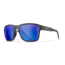 Wiley X WX Trek Sunglasses, Gloss Crystal Dark Grey Frame, Captivate Polarized Blue Mirror Lens, AC6TRK09