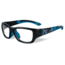 Wiley X Youth Force Flash Sunglasses,Matte Black w/Lightning/Electric Blue,Clear Lens YFFLA04