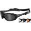 Wiley X Xl-1 Sunglasses - Smoke Gray, Clear, Light Rust Lenses w/ Matte Blk Frame 292