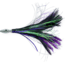 Williamson Flash Feather Rigged Trolling Lure, Black/Purple, 3in, FFR03BLKPrpL