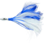 Williamson Flash Feather Rigged Trolling Lure, Blue/White, 5in, FFR05BLW