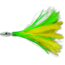 Williamson Flash Feather Rigged Trolling Lure, Yellow Green, 4in, FFR04YG