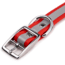 Winchester Pet Core D Ring High Visibility Reflective Collar with Name Plate, Red, M/L, KB-DRC-RD-M/L-NP-1