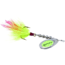 Windels Tackle Company Pike Harasser Bucktail Spinner, 5/0 Hook, Chartreuse/Chartreuse, #5 Blade, 4in, PH-9C