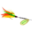 Windels Tackle Company Pike Harasser Bucktail Spinner, 5/0 Hook, Perch/Flame, #5 Blade, 4in, PH-8F