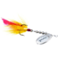 Windels Tackle Company Pike Harasser Bucktail Spinner, 5/0 Hook, Yellow/Silver, #5 Blade, 4in, PH-3S