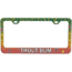 Wingo Outdoors License Plate Frame, Brook Trout/Trout Bum, W-LIC-122-TB