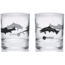 Wingo Outdoors Lowball Glasses, 2-Pack, 10oz, Fly Classics, W-DRW-149-2LB