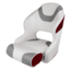 Wise Baja Bucket Seat w/ Flip Up Bolster, Brite White/Marble Grey/Dark Red, Large, 3315-1774