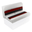Wise Deluxe Pontoon 36in Pontoon Bench Seat, White/Red/Charcoal, Large, 8WD100-1009